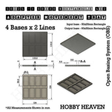 Load image into Gallery viewer, Square and Rectangle Movement Trays Adapters for Tabletop Games - ModelBricks
