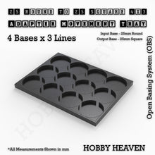 Load image into Gallery viewer, Round to Square Movement Trays Adapters for Tabletop Games - ModelBricks
