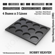 Load image into Gallery viewer, Round to Square Movement Trays Adapters for Tabletop Games - ModelBricks
