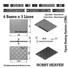 Load image into Gallery viewer, Round to Square Movement Trays Adapters for Tabletop Games - ModelBricks
