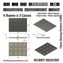 Load image into Gallery viewer, Square and Rectangle Movement Trays Adapters for Tabletop Games - ModelBricks
