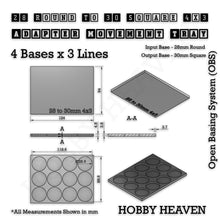 Load image into Gallery viewer, Round to Square Movement Trays Adapters for Tabletop Games - ModelBricks
