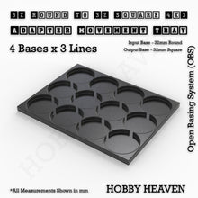 Load image into Gallery viewer, Round to Square Movement Trays Adapters for Tabletop Games - ModelBricks
