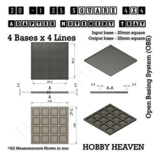 Load image into Gallery viewer, Square and Rectangle Movement Trays Adapters for Tabletop Games - ModelBricks
