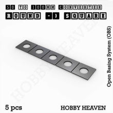 Load image into Gallery viewer, Round to Square Bases Shape and Size Converters 3d Print Full Range - ModelBricks
