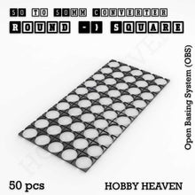 Load image into Gallery viewer, Round to Square Bases Shape and Size Converters 3d Print Full Range - ModelBricks
