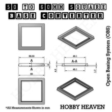 Load image into Gallery viewer, Square to Square Bases Size Converters 3d Print Full Range - ModelBricks
