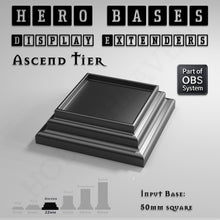 Load image into Gallery viewer, Hero Bases Display Extenders | Squares and Rectangles | Convert Gaming Bases to Display Bases &amp; Plinths - ModelBricks
