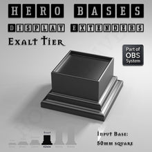 Load image into Gallery viewer, Hero Bases Display Extenders | Squares and Rectangles | Convert Gaming Bases to Display Bases &amp; Plinths - ModelBricks
