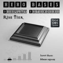 Load image into Gallery viewer, Hero Bases Display Extenders | Squares and Rectangles | Convert Gaming Bases to Display Bases &amp; Plinths - ModelBricks

