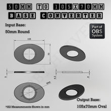Load image into Gallery viewer, Round To Oval Bases Size Converters 3d Print Full Range - ModelBricks
