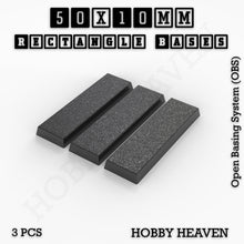 Load image into Gallery viewer, Rectangle Bases Range Sizes - 20x15mm to 75x25mm Small Sizes 3d Print Full Range Tabletop Games - ModelBricks
