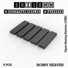 Load image into Gallery viewer, Rectangle Bases Range Sizes - 20x15mm to 75x25mm Small Sizes 3d Print Full Range Tabletop Games - ModelBricks

