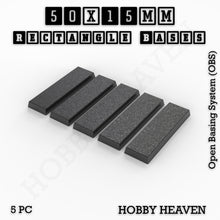 Load image into Gallery viewer, Rectangle Bases Range Sizes - 75x30mm to 125x40mm Medium Sizes 3d Print Full Range Tabletop Games - ModelBricks

