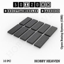 Load image into Gallery viewer, Rectangle Bases Range Sizes - 75x30mm to 125x40mm Medium Sizes 3d Print Full Range Tabletop Games - ModelBricks
