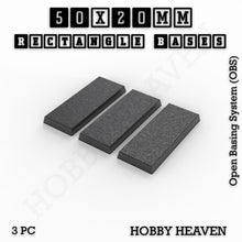 Load image into Gallery viewer, Rectangle Bases Range Sizes - 75x30mm to 125x40mm Medium Sizes 3d Print Full Range Tabletop Games - ModelBricks
