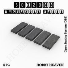 Load image into Gallery viewer, Rectangle Bases Range Sizes - 20x15mm to 75x25mm Small Sizes 3d Print Full Range Tabletop Games - ModelBricks
