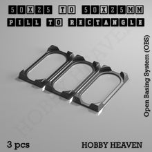 Load image into Gallery viewer, Wargaming Oval to Rectangle Base Converters – Tabletop Games | 3D Printed Tabletop Accessories - ModelBricks
