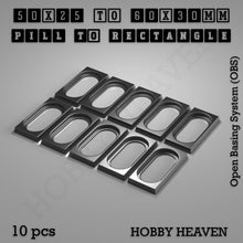 Load image into Gallery viewer, Wargaming Oval to Rectangle Base Converters – Tabletop Games | 3D Printed Tabletop Accessories - ModelBricks
