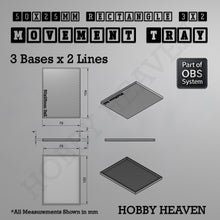 Load image into Gallery viewer, Rectangle Movement Trays | Cavalry &amp; Monsters | 50×25-100×60mm | OBS System - ModelBricks
