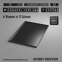 Load image into Gallery viewer, Rectangle Movement Trays | Cavalry &amp; Monsters | 50×25-100×60mm | OBS System - ModelBricks
