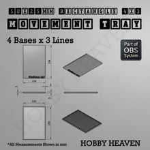 Load image into Gallery viewer, Rectangle Movement Trays | Cavalry &amp; Monsters | 50×25-100×60mm | OBS System - ModelBricks
