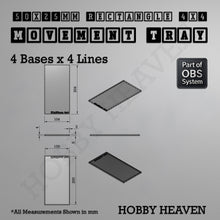 Load image into Gallery viewer, Rectangle Movement Trays | Cavalry &amp; Monsters | 50×25-100×60mm | OBS System - ModelBricks
