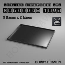 Load image into Gallery viewer, Rectangle Movement Trays | Cavalry &amp; Monsters | 50×25-100×60mm | OBS System - ModelBricks
