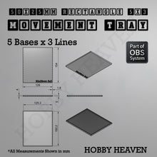 Load image into Gallery viewer, Rectangle Movement Trays | Cavalry &amp; Monsters | 50×25-100×60mm | OBS System - ModelBricks
