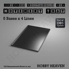 Load image into Gallery viewer, Rectangle Movement Trays | Cavalry &amp; Monsters | 50×25-100×60mm | OBS System - ModelBricks
