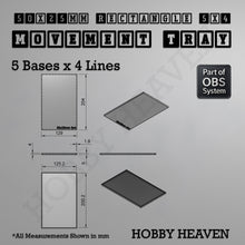 Load image into Gallery viewer, Rectangle Movement Trays | Cavalry &amp; Monsters | 50×25-100×60mm | OBS System - ModelBricks
