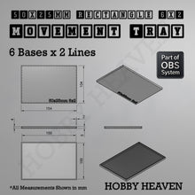 Load image into Gallery viewer, Rectangle Movement Trays | Cavalry &amp; Monsters | 50×25-100×60mm | OBS System - ModelBricks
