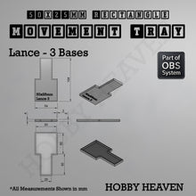 Load image into Gallery viewer, Rectangle Movement Trays | Cavalry &amp; Monsters | 50×25-100×60mm | OBS System - ModelBricks
