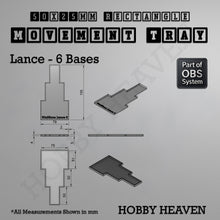 Load image into Gallery viewer, Rectangle Movement Trays | Cavalry &amp; Monsters | 50×25-100×60mm | OBS System - ModelBricks
