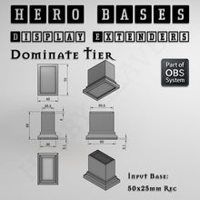 Load image into Gallery viewer, Hero Bases Display Extenders | Squares and Rectangles | Convert Gaming Bases to Display Bases &amp; Plinths - ModelBricks
