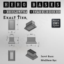 Load image into Gallery viewer, Hero Bases Display Extenders | Squares and Rectangles | Convert Gaming Bases to Display Bases &amp; Plinths - ModelBricks
