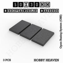 Load image into Gallery viewer, Rectangle Bases Range Sizes - 75x30mm to 125x40mm Medium Sizes 3d Print Full Range Tabletop Games - ModelBricks
