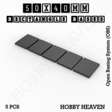 Load image into Gallery viewer, Rectangle Bases Range Sizes - 75x30mm to 125x40mm Medium Sizes 3d Print Full Range Tabletop Games - ModelBricks
