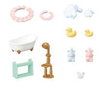 Load image into Gallery viewer, Sylvanian Families Bath Time Bubble Siblings Playset for Ages 3 and Up
