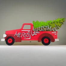 Load image into Gallery viewer, Merry Christmas Truck Tree Sign - Handmade Ornament by Curious Rabbit ® - ModelBricks
