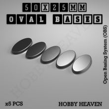 Load image into Gallery viewer, 50x25mm Oval Textured Bases 3d Printed - ModelBricks
