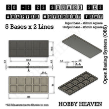 Load image into Gallery viewer, Square and Rectangle Movement Trays Adapters for Tabletop Games - ModelBricks
