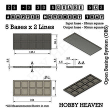 Load image into Gallery viewer, Square and Rectangle Movement Trays Adapters for Tabletop Games - ModelBricks
