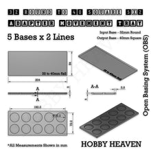 Load image into Gallery viewer, Round to Square Movement Trays Adapters for Tabletop Games - ModelBricks
