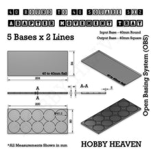Load image into Gallery viewer, Round to Square Movement Trays Adapters for Tabletop Games - ModelBricks
