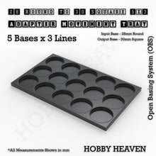 Load image into Gallery viewer, Round to Square Movement Trays Adapters for Tabletop Games - ModelBricks
