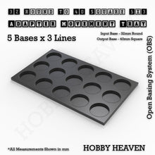 Load image into Gallery viewer, Round to Square Movement Trays Adapters for Tabletop Games - ModelBricks
