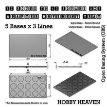 Load image into Gallery viewer, Round to Square Movement Trays Adapters for Tabletop Games - ModelBricks
