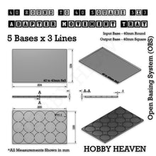 Load image into Gallery viewer, Round to Square Movement Trays Adapters for Tabletop Games - ModelBricks
