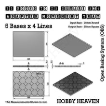 Load image into Gallery viewer, Round to Square Movement Trays Adapters for Tabletop Games - ModelBricks
